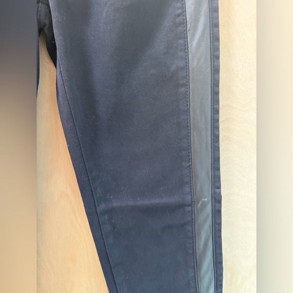 Free Culture Black Skinny Jeans with Faux Leather Inserts. - Picture 4 of 13